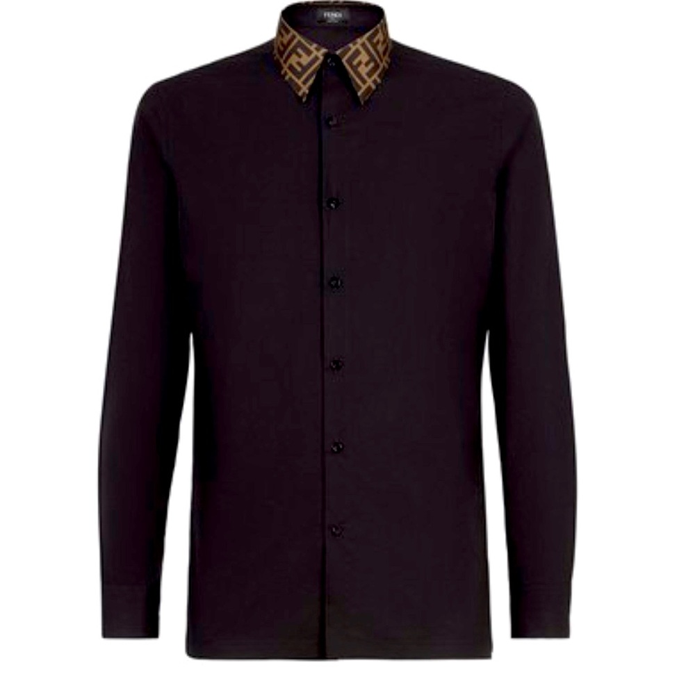 Brand new fendi dress shirt with fendi design collar tried on onc